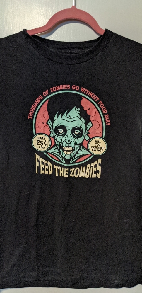 ✨BUNDLE 3+ tanks for $5 each!! "Feed the Zombies" cut-off muscle tee